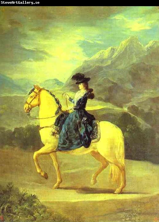 Francisco Jose de Goya Equestrian Portrait of Dona Maria Teresa Vallabriga